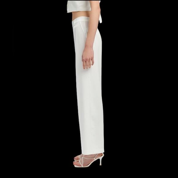 Bardot Women's Callista High-Rise Wide-Leg Pants in the Size 12 in Ivory Color - Picture 7 of 11